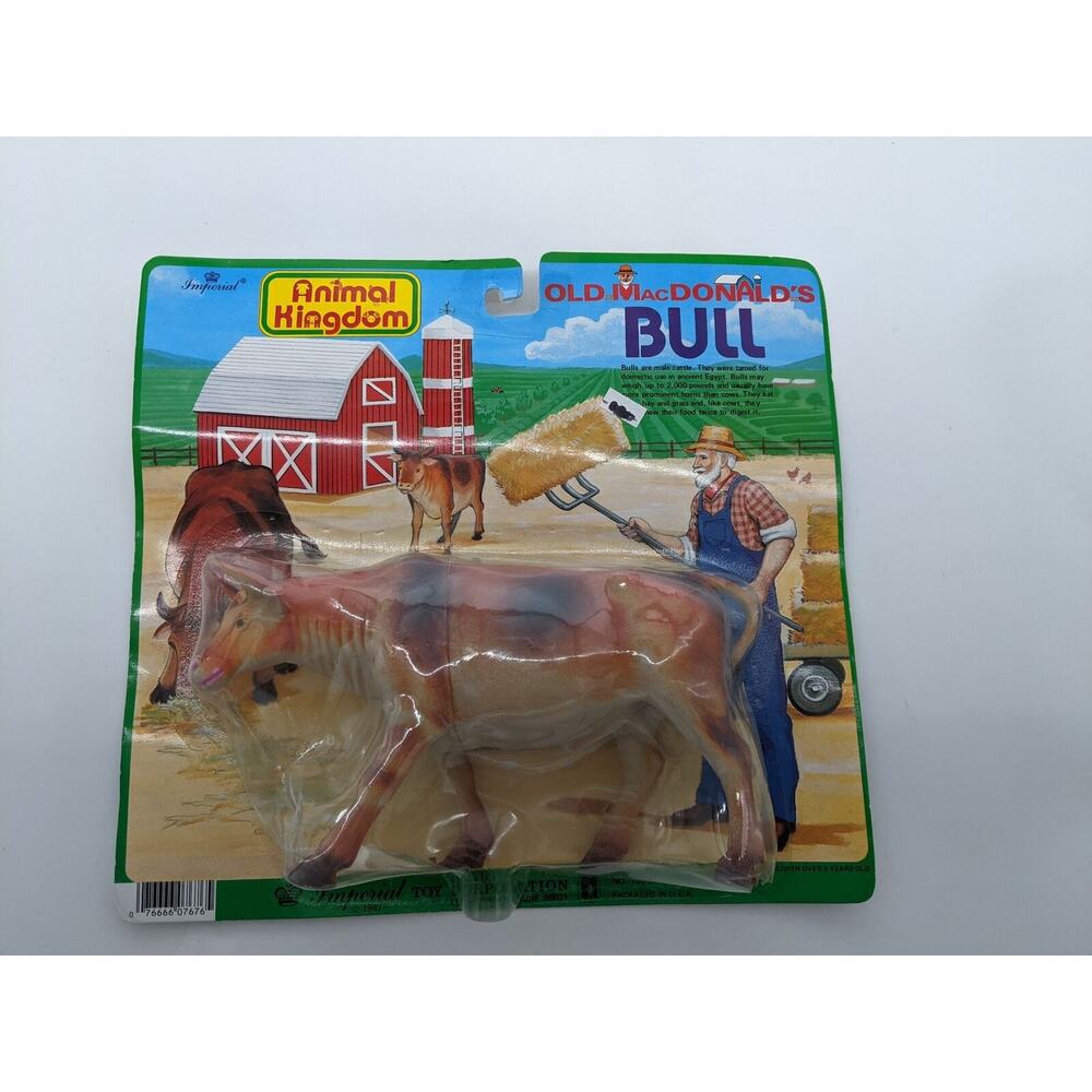 Old MacDonalds Bull Toy 12" - Imperial Toy 1987